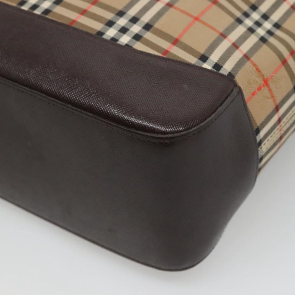 BURBERRY Nova Check Tote Bag Canvas Beige Gold Auth 121552 - Picture 15 of 16